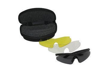 Image of BlackHawk HellStorm Shooting Glasses Tactical Eyewear Kit in case w/ 3 colored lenses 8127