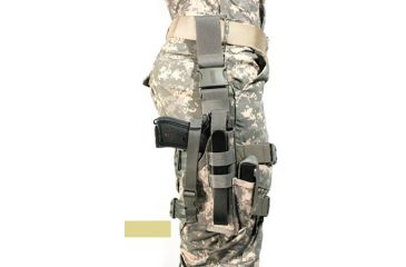 Image of BlackHawk Tactical Omega VI Airborne Holster, Left Hand Draw, Coyote Tan 40QD02DE-LEFT