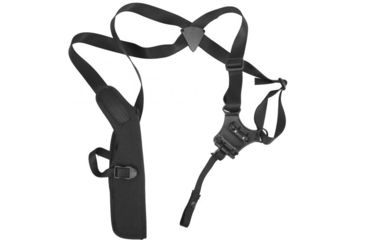 Image of Blackhawk Vertical Shoulder Holster, Left Hand, Black, 2-3in BBL Double Action Revolver, 40VH00BK-L