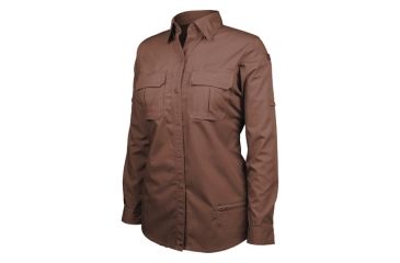 Image of Blackhawk Women's Long Sleeve Tactical Shirt, Chocolate Brown - Small 92TS01CB-SM