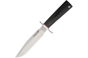 Image of Blackjack Classic Model 7 Black Canvas Fixed Blade Knife, 7in, Standard Edge, Satin, Black, Canvas Micarta Handle BCB7BS3V