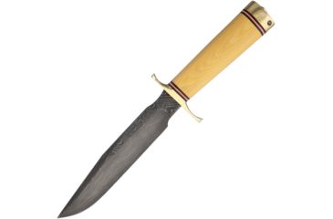 Image of Blackjack Classic Model 7 Damascus Fixed Blade Knife, 6.75in, Damascus Steel, Standard Edge, Antique Ivory, Micarta Handle BCB7DMAI