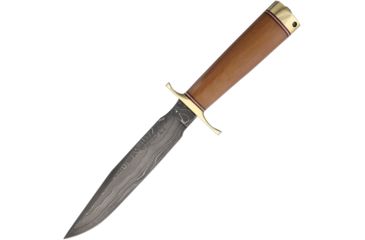 Image of Blackjack Classic Model 7 Damascus Fixed Blade Knife, 6.75in, Damascus Steel, Standard Edge, Natural, Canvas Micarta Handle BCB7DMNC