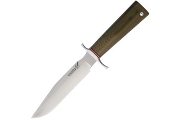 Image of Blackjack Classic Model 7 Green Canvas Fixed Blade Knife, 7in, Standard Edge, Satin, Green, Canvas Micarta Handle BCB7GS3V