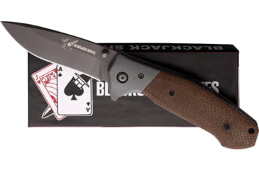 Image of Blackjack Linerlock Brown Micarta, BCB157
