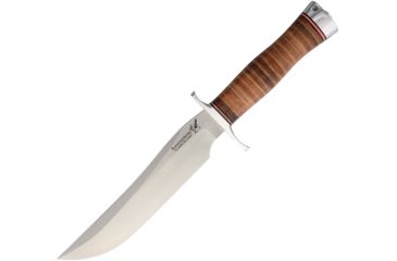 Image of Blackjack Model 3 Fighter Commando Fixed Blade Knife, 7in, A2 Tool Steel, Standard Edge, Satin, Stacked Leather Handle BCB37SLCOM