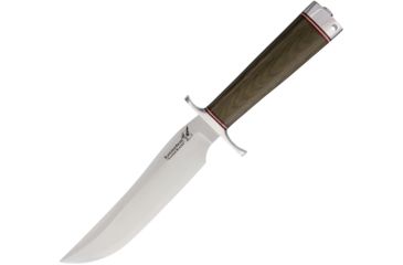 Image of Blackjack Model #3 Fighter Green Canvas Fixed Blade Knife, 7in, A2 Tool Steel, Standard Edge, Satin, Green, Canvas Micarta Handle BCB37GM