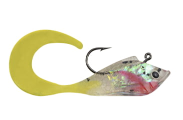 Image of Blaze Fishing Gear Rigged Grub Grub, 5, 3in, Chartreuse/Sparkle, RCM3-31
