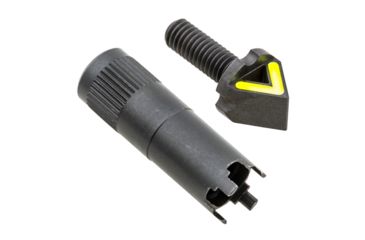 Image of Blitzkrieg Components AR-15 Chevron Front Sight Post, w/ Tool, Luminescent Green, ARCFS08LGT