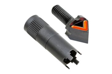 Image of Blitzkrieg Components AR-15 Chevron Front Sight Post, w/ Tool, Orange, ARCFS08OT