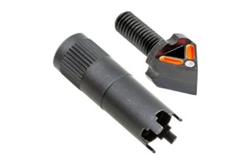 Image of Blitzkrieg Components AR-15 Chevron Front Sight Post, Tritium Dot, w/ Tool, Orange, ARCFS08OTDT
