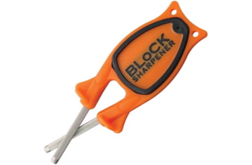 Image of Block Sharpener The Block Knife Sharpener O/B, 5.5 overall, Orange and black polypropylene and thermal plastic, ORANGE / BLACK