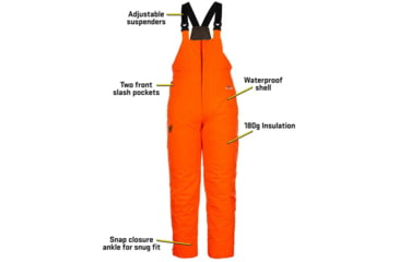 Image of Blocker Drencher Insulated Bib - Men's, Extra Large, Blaze Orange, 1410829