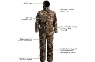 Image of Blocker Outdoors Drencher Insulated Coverall - Mens, Real Tree APX, Medium, 1408992