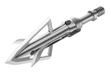 Image of CrossFire Gravedigger Broadhead Hybrid Mechanical Cut-On-Contact Tip, Stainless Steel Blades, Silver, 100 Grain, 3 Pack, BLS10775