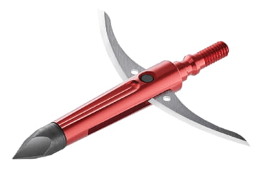 Image of CrossFire Night Fury Extreme Broadhead Cross-Opening Mechanical Chisel Tip, Stainless Steel Blades, Red, 100 Grain, 3 Pack, BLS10818