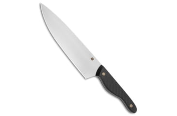 Image of Blue Collar Blades Custom Chef's Kitchen Knife, 8.00in, AEB-L Steel, Drop Point Blade, Carbon Fiber, Black Handle, Black/Gray, 13.00 inch, BHQ-205659