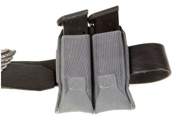 Image of Blue Force Gear Belt Mounted Ten-Speed Double Pistol Magazine Pouch With Adjustable Belt Loop In, Black BT-TSP-PISTOL-2-BK