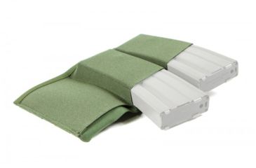Image of Blue Force Gear Helium Whisper Ten Speed Horizontal Triple M4 Mag Pouch, OD Green HW-TSP-HZ-M4-3-OD