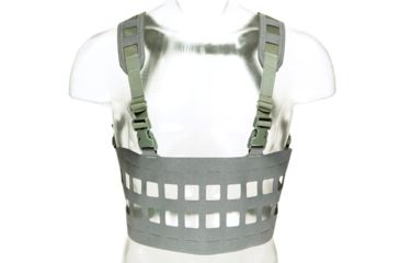 Image of Blue Force Gear Rackminus 12 Column Chest Rig, Wolf Gray MM-CHESTRIG-1-WF