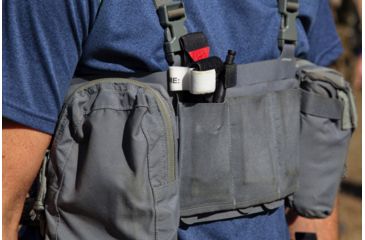 Image of Blue Force Gear Rackminus 12 Column Chest Rig, Wolf Gray MM-CHESTRIG-1-WF