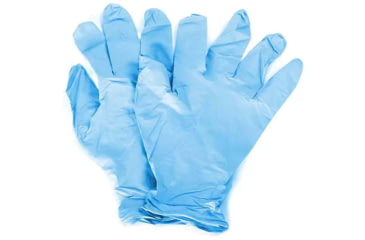 Image of Blue Force Gear Rolled Latex Gloves, Blue, 1 pair, P-MED-GLOVE-02-BL-RTL