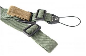 Image of Blue Force Gear Vickers Ak Sling, Standard, Nylon Adjustor., Uwl-Pb Molded Attached To Front End, OD Green K-SP-0046-OD