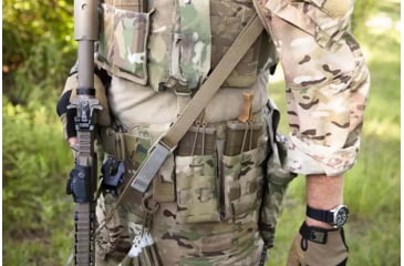 Image of Blue Force Gear Vickers One Sling for pistol caliber carbines and other smaller weapons, 1in wide, Coyote Brown, VCAS-100-OA-CB-RTL