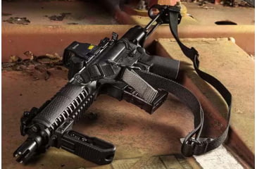 Image of Blue Force Gear Vickers One Sling for pistol caliber carbines, AR pistols, and other smaller weapons, 1in wide, Black, VCAS-100-OA-BK-RTL