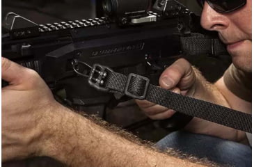 Image of Blue Force Gear Vickers One Sling for pistol caliber carbines, AR pistols, and other smaller weapons, 1in wide, Black, VCAS-100-OA-BK-RTL
