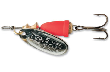 Image of Blue Fox Classic Vibrax Spinner, 3/16 oz, Gold/Fluorescent Red Painted, 60-20-213