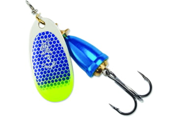 Image of Blue Fox Classic Vibrax Spinner, 3/8 oz, Blue Scale/Chartreuse Tip UV, 60-40-316ICIC