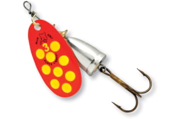 Image of Blue Fox Classic Vibrax Spinner, 3/8 oz, Fluorescent Red/Fluorescent Yellow/Silver UV, 60-40-326IC