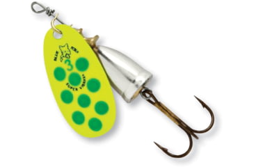 Image of Blue Fox Classic Vibrax Spinner, 3/8 oz, Fluorescent Yellow/Fluorescent Green/Silver UV, 60-40-327IC