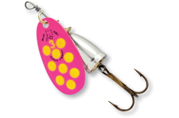 Image of Blue Fox Classic Vibrax Spinner, 3/8 oz, Hot Pink/Fluorescent Yellow/Silver UV, 60-40-328IC