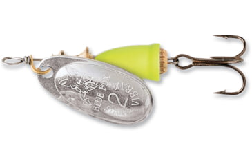 Image of Blue Fox Classic Vibrax Spinner, 3/8 oz, Silver/Fluorescent Yellow Painted, 60-40-112
