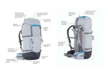 Image of Blue Ice Yeti 50L Pack, Gray BK18