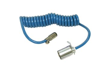 Image of Blue Ox Coiled Electrical Cable 7 Way Round To 6 Way Socket, BX88206
