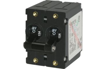 Image of Blue Sea Systems 7234 A-Series Double Pole Toggle - 15A - Black 13877