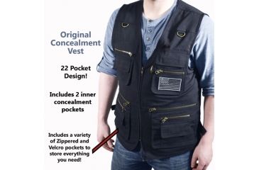 Image of Blue Stone Safety Concealment Vest, Black, XL 40-43 C566-004