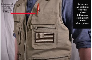 Image of Blue Stone Safety Khaki Concealment Vest, Tan, Medium C567-002