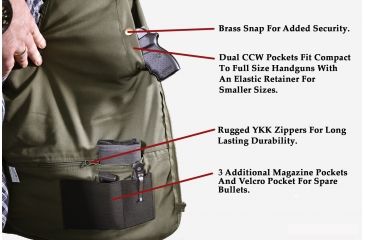 Image of Blue Stone Safety Khaki Concealment Vest, Tan, Medium C567-002