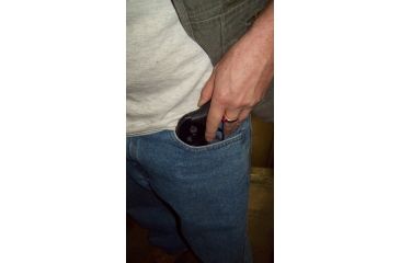 Image of Blue Stone Safety, Leather Pocket Holster, Black w/White, P301-000-0