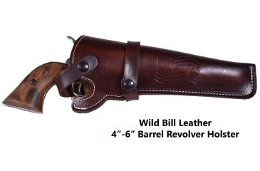 Image of Blue Stone Safety Wild Bill Holster 6in Barrel /Right Hand, Mahogany, Revolvers