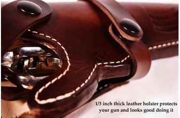 Image of Blue Stone Safety Wild Bill Holster 6in Barrel /Right Hand, Mahogany, Revolvers