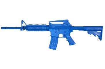 Image of Blueguns Colt M4 Training Guns, Not Weighted, w/o Light/Laser Attachment, Rifle, Open Stock, Fwd Rail, 14in Barrel, Blue, FSM4R14