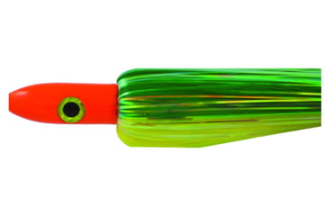 Image of Blue Water Candy Bullet Jag, 9in, 3-1/4oz, Green/Chartreuse Skirt/Orange Head, 55012
