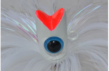 Image of Blue Water Candy Chugger Parachute Lure, White Skirt/White Head, 5oz, 60007