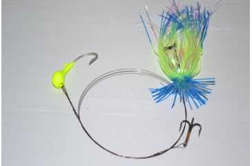 Image of Blue Water Candy Dead Bait Rig Skirted, 1/2oz, Dark Blue/Chartreuse, 34557