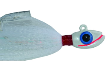 Image of Blue Water Candy Grinning Gus Fishing Jig, 2 oz, White Skirt/White Head, 50001